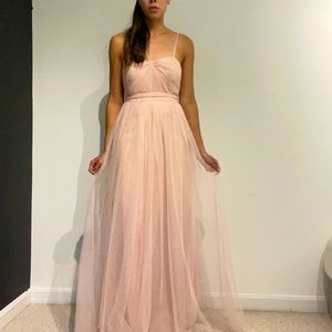 Adrianna Papell delicate pink tulle sweetheart dress size 6